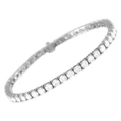 Bracciale tennis in oro bianco 14K con diamanti da 8,03 carati