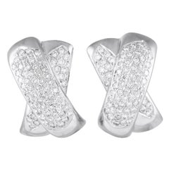 18K White Gold 1.30ct Diamond Earrings