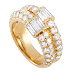 Van Cleef & Arpels, bague vintage en or jaune 18 carats avec diamants de 2,10 carats