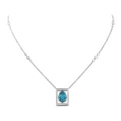 Tiffany & Co. Collana in platino con diamanti e tormaline da 0,40 carati