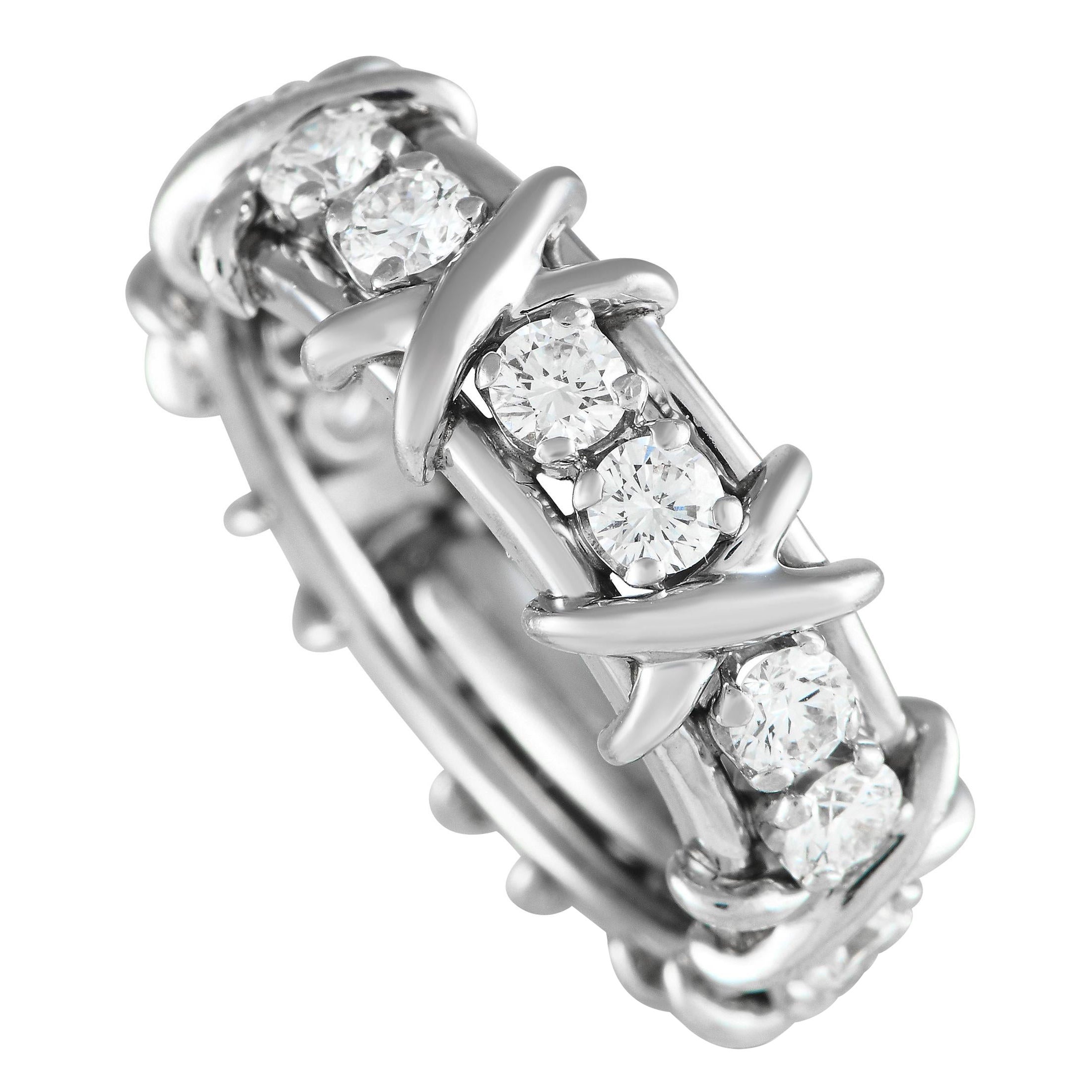 Tiffany & Co. Bague Schlumberger en platine avec diamant 1,14 carat