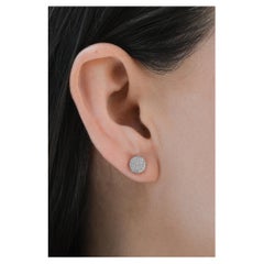 Round Cluster Diamond Earrings 0.33 cts.