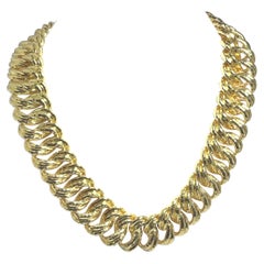 Henry Dunay - Collana A Link in oro giallo martellato