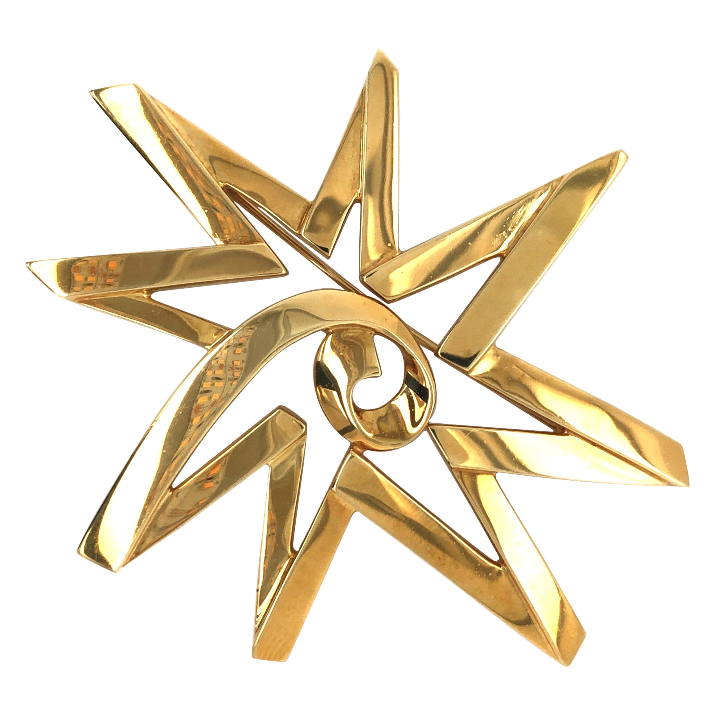 Tiffany & Co Yellow Gold Paloma Picasso Star Pin