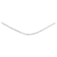 Collier ras du cou réglable en perles de quartz blanc