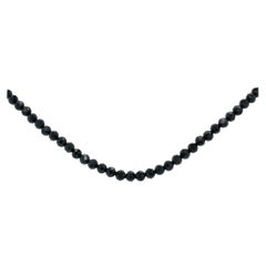 Schwarzer Onyx Perle verstellbare Halskette