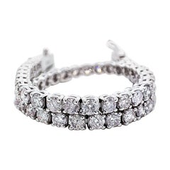 IGI Certified 4.18 Carat Natural Pink Round Diamond 14k Gold Bracelet