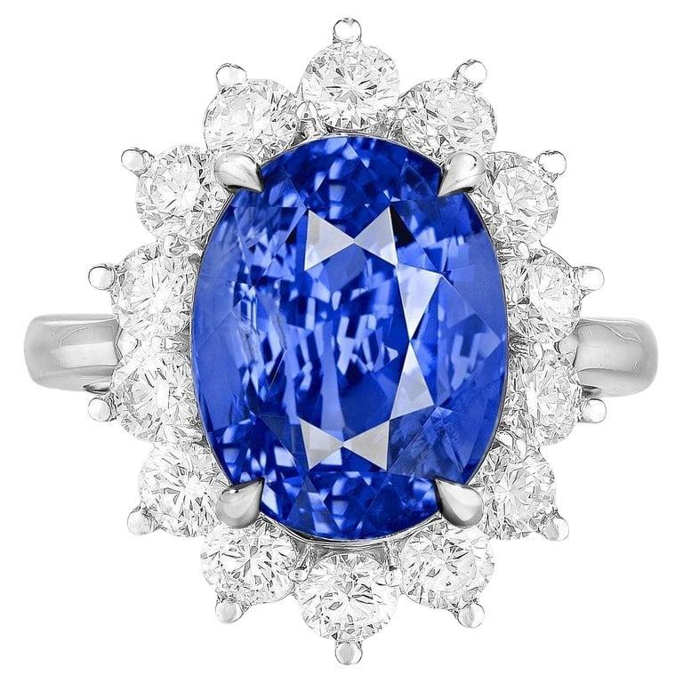 GRS Certified 8.83 Carat Ceylon Untreated Diamond Platinum Ring