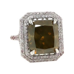 10.72 Carat Total Weight Radiant Cut Diamond Ring IGI Certified 14K White Gold