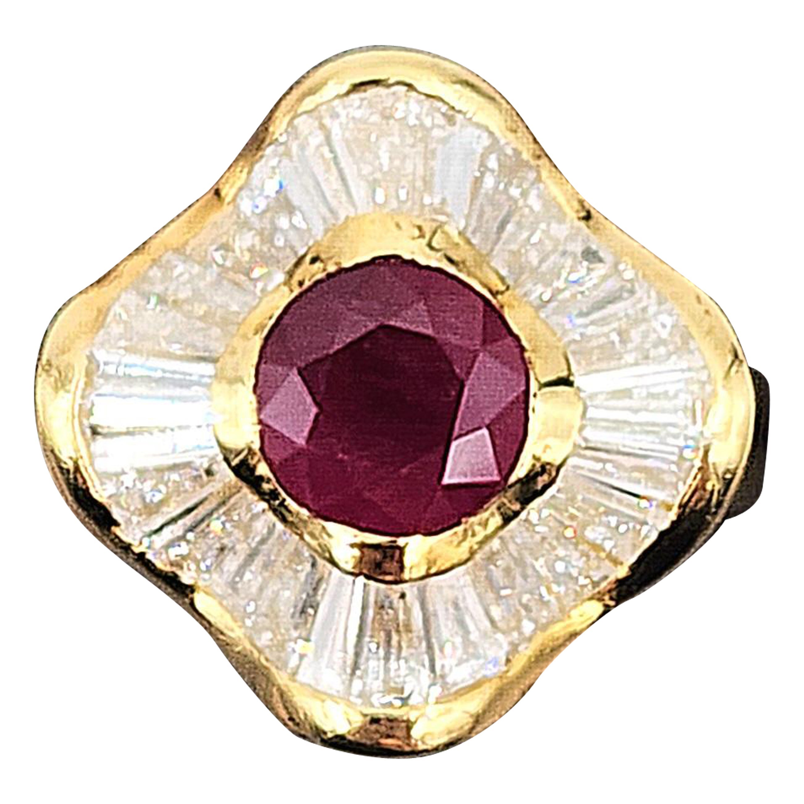 4.00 ct Natural Ruby & Diamond Ring