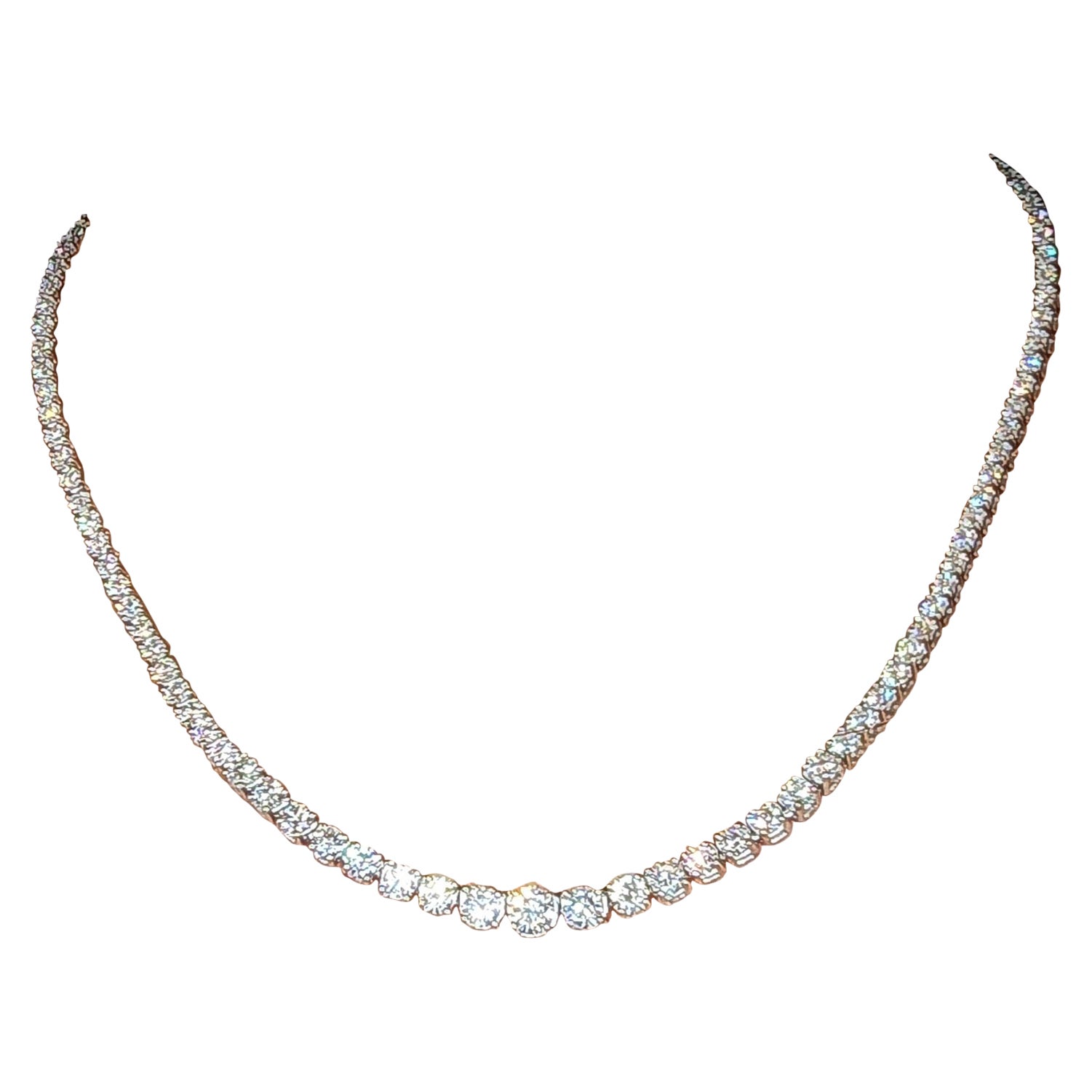 10.28 ct Riviera Graduated Diamond Necklace