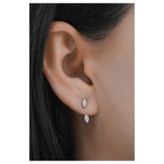 Marquise Shape Jacket Earrings 0.19 cts.