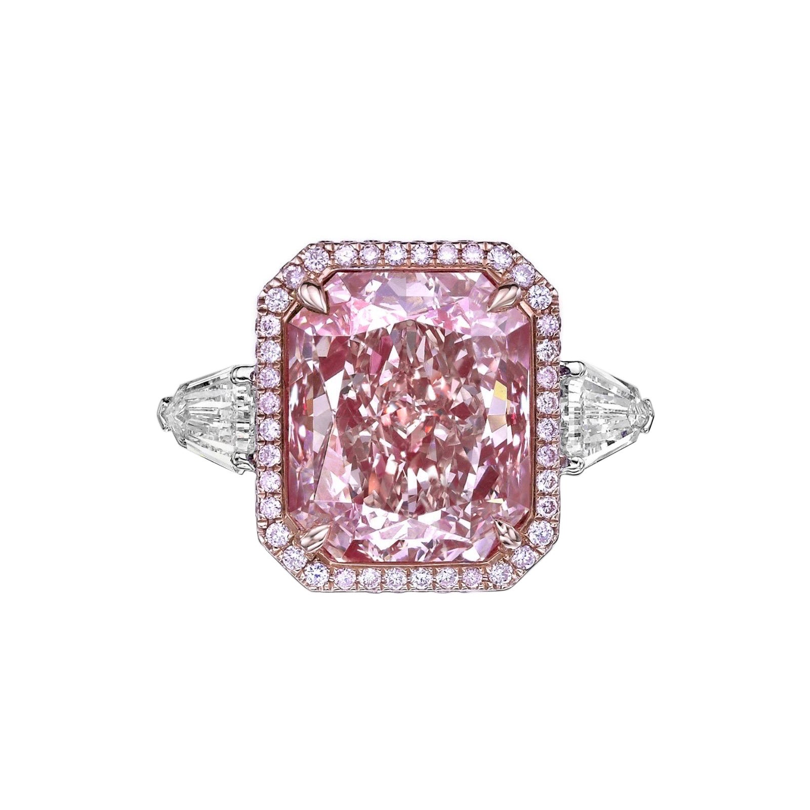 Emilio Jewelry Gia Certified 14.65 Carat Pinkish Brown Diamond Ring For Sale