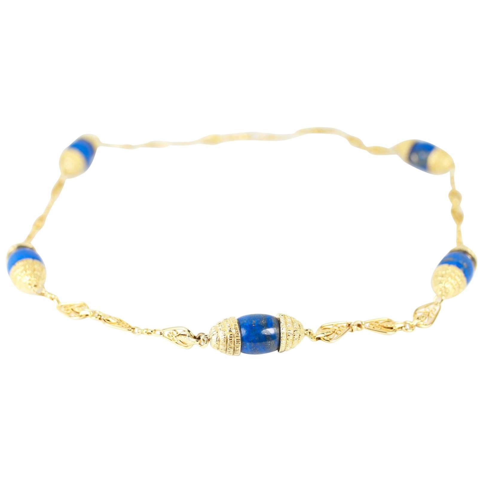 Lapis Lazuli Link Necklace