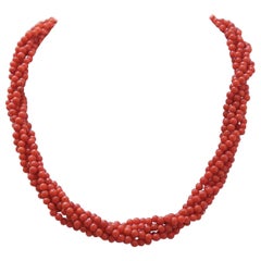 Corallo, collana Torchon in oro giallo 18 carati.