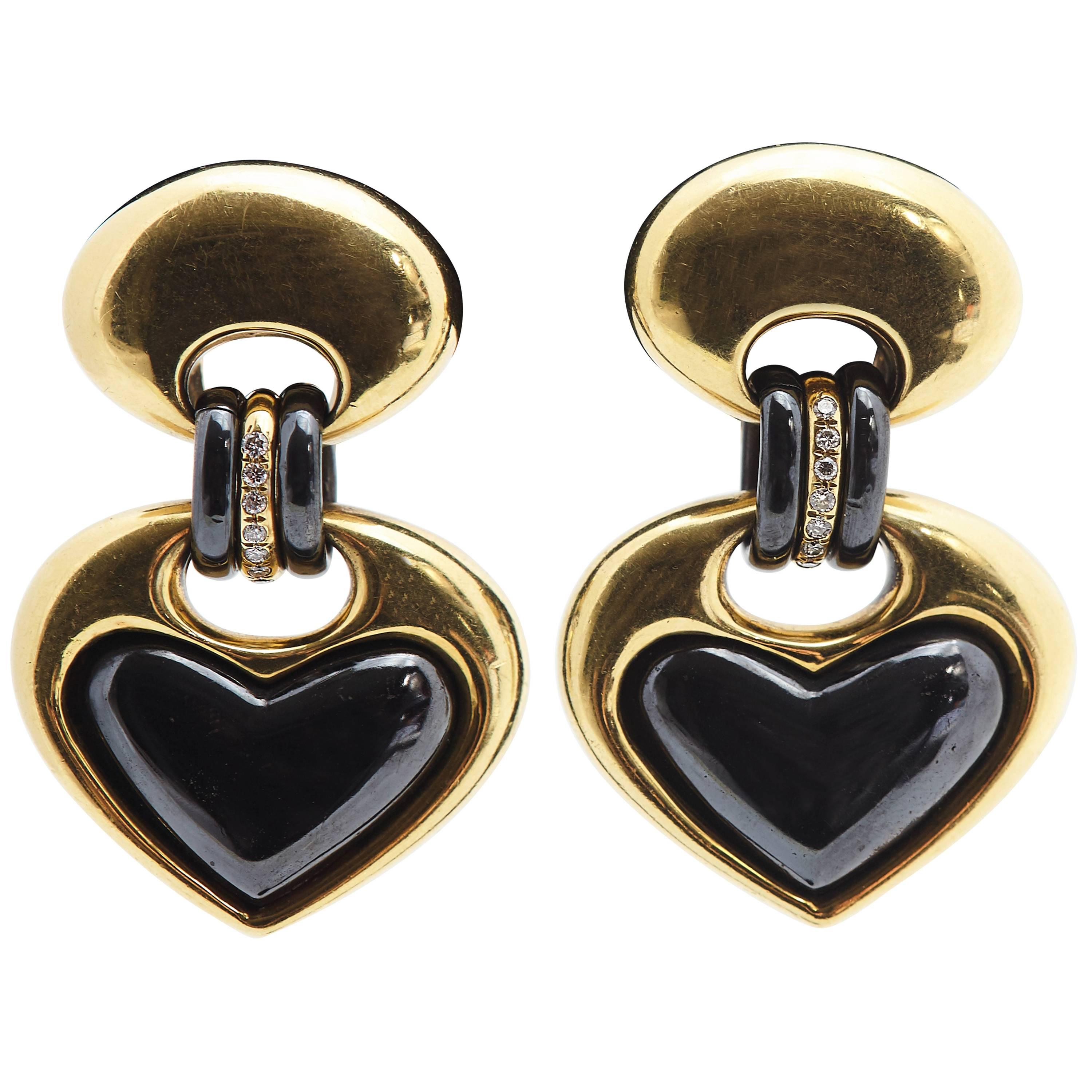 Faraone Heart-Shaped Ear Pendants