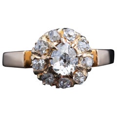 Anillo eduardiano con racimo de diamantes Circa 1910