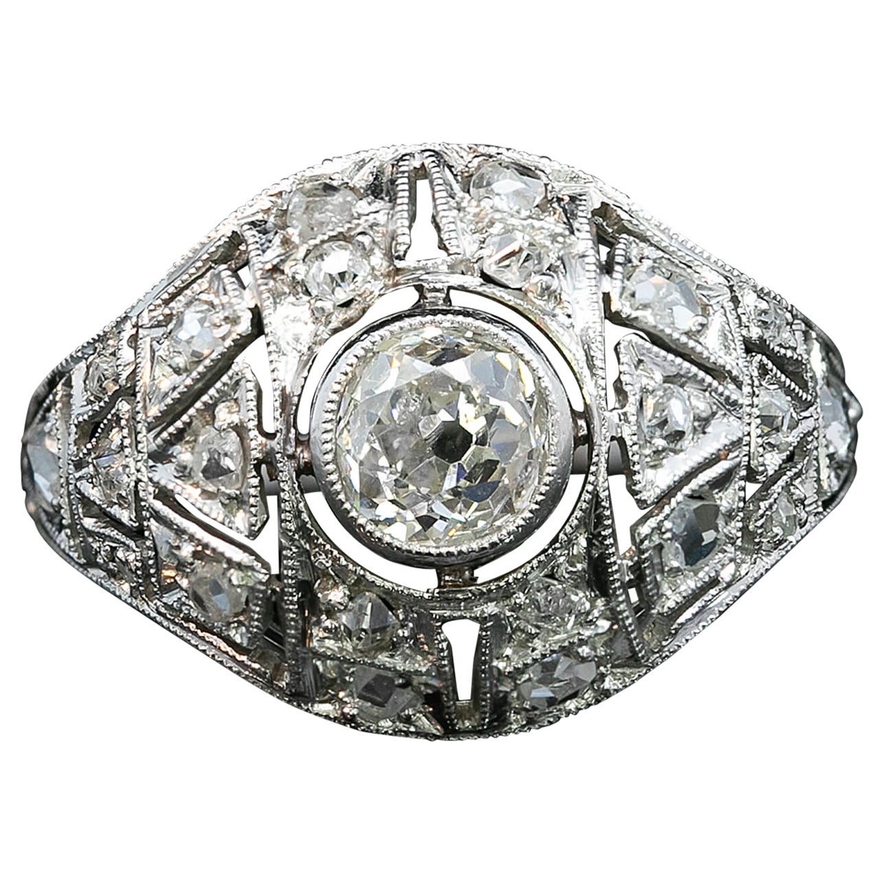 Art Deco Diamond Ring Circa 1930s