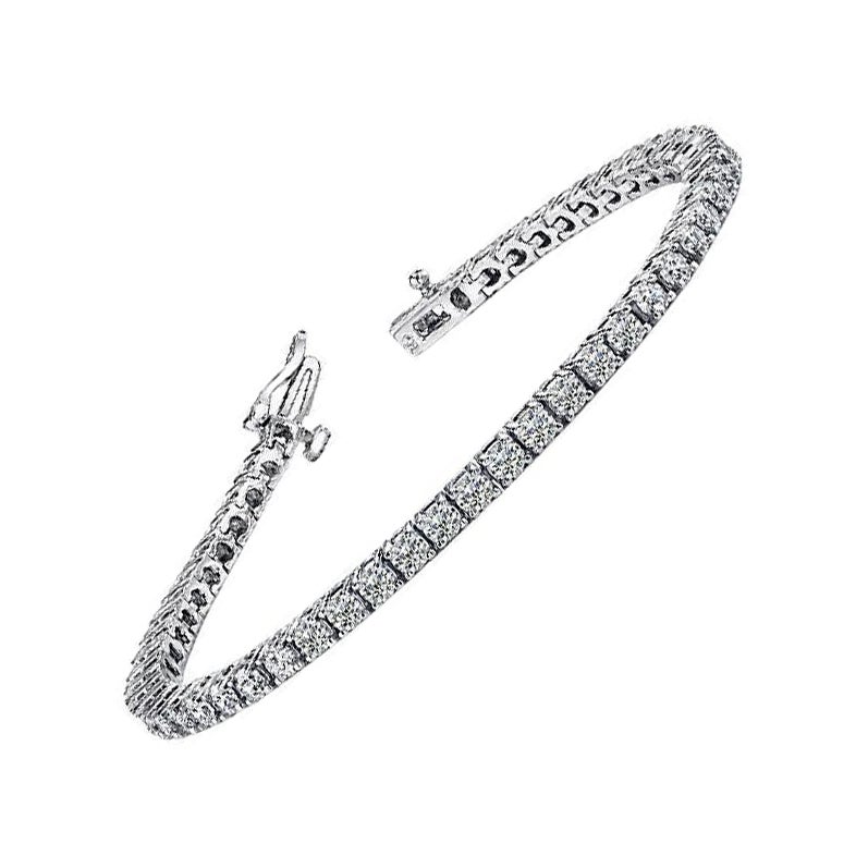 Bracciale tennis con diamanti classici Beauvince (4,95 carati di diamanti) in oro bianco