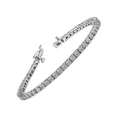 Bracciale tennis con diamanti classici Beauvince (4,95 carati di diamanti) in oro bianco
