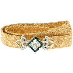 Stambolian Sapphire Diamond Gold Enchanted Garden Bracelet and Choker Necklace 5