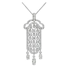 Colgante de oro con diamantes de 3,35 ctw