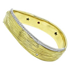 Roberto Coin Diamond Gold Bangle