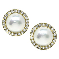 Pendientes Mabe Perla 2.00ct Diamante Oro