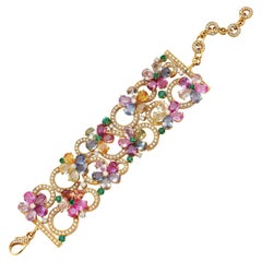 Bvlgari Multicolor Sapphire and Emerald Bracelet