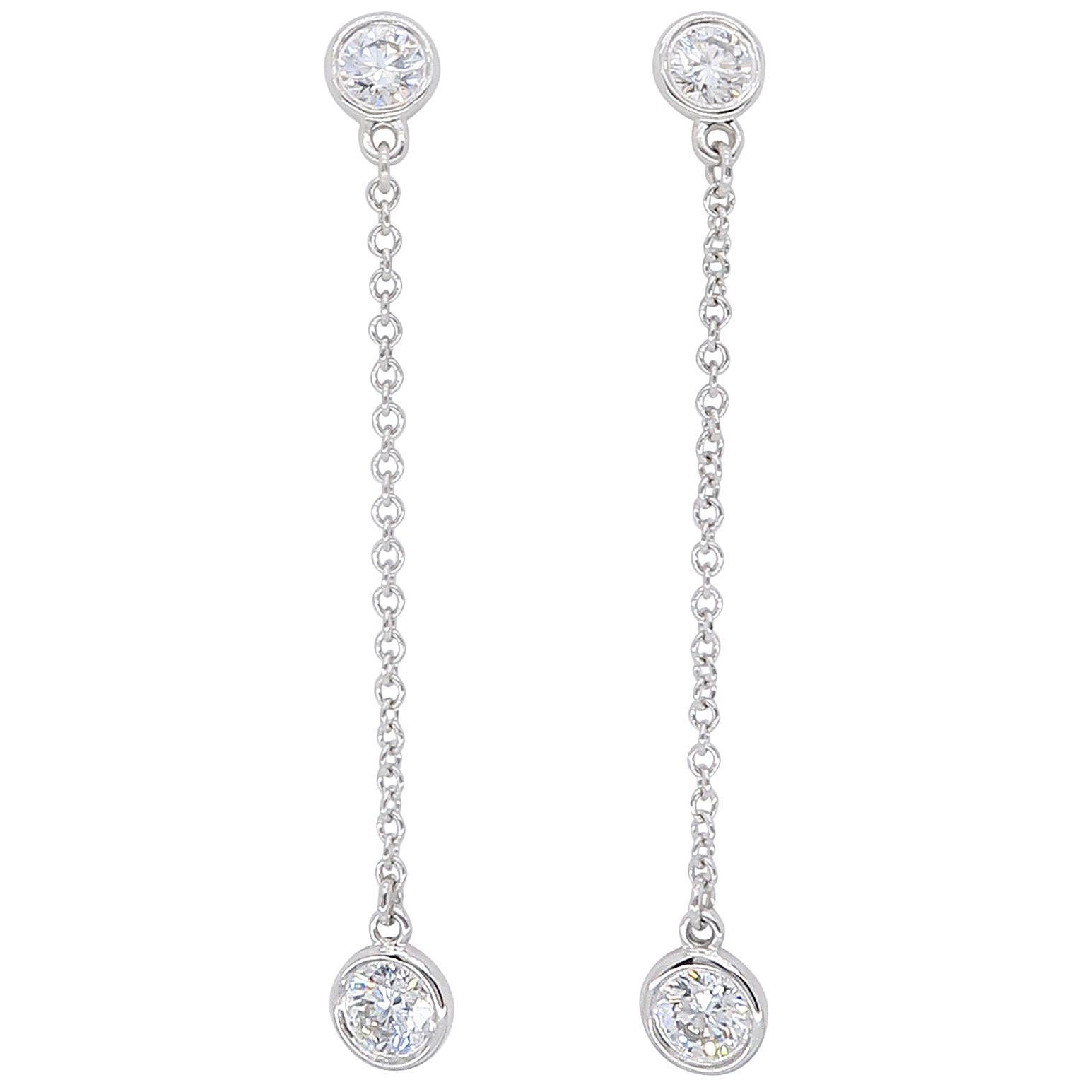 Tiffany & Co. Platinum Diamonds by the Yard Drop Earrings