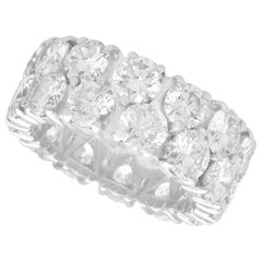 Bague d'éternité vintage en or blanc 18 carats et diamants de 9,50 carats, c. 1980