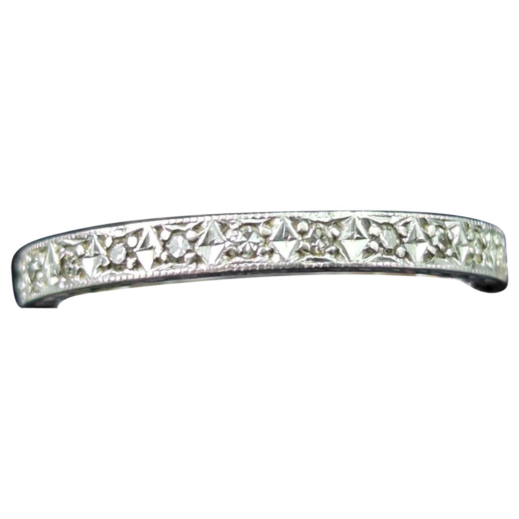 Vintage Art Deco Platinum and Diamond eternity ring