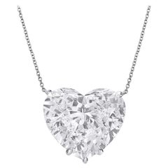 GIA Certified 4.69 Carat Heart Cut Diamond Pendant Necklace