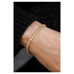 Bracelet tennis en diamants en forme de cœur de 2,63 cts.