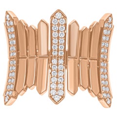 Real 1/2 Carat SI/H Round Brilliant Cut Diamond Ring 14 Karat Rose Gold Jewelry
