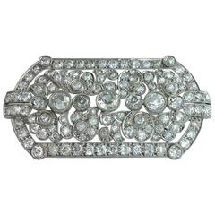 Art Deco Diamond and Platinum Brooch