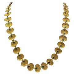 Majestic old German goldsmith master necklace made of 21k gold