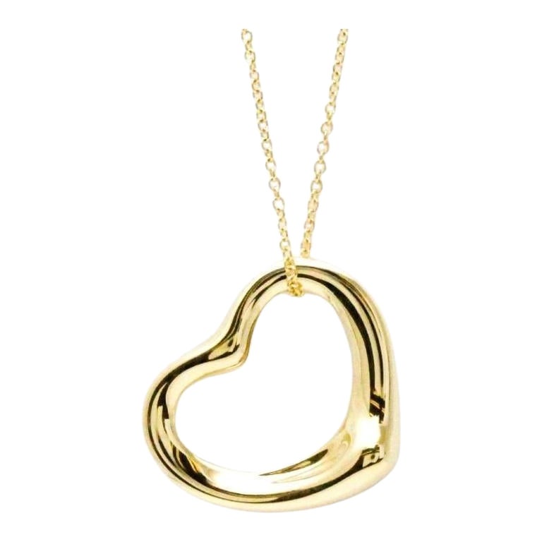 TIFFANY & Co. Collar Colgante Corazón Abierto Elsa Peretti Oro 18K 22mm