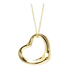 TIFFANY & Co. Collar Colgante Corazón Abierto Elsa Peretti Oro 18K 22mm