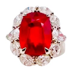Emilio Jewelry Certified 10.00 Carat No Heat Pigeons Blood Museum Quality Ruby