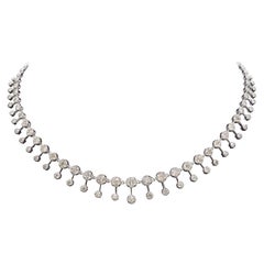 18k White Gold Diamond Choker Necklace