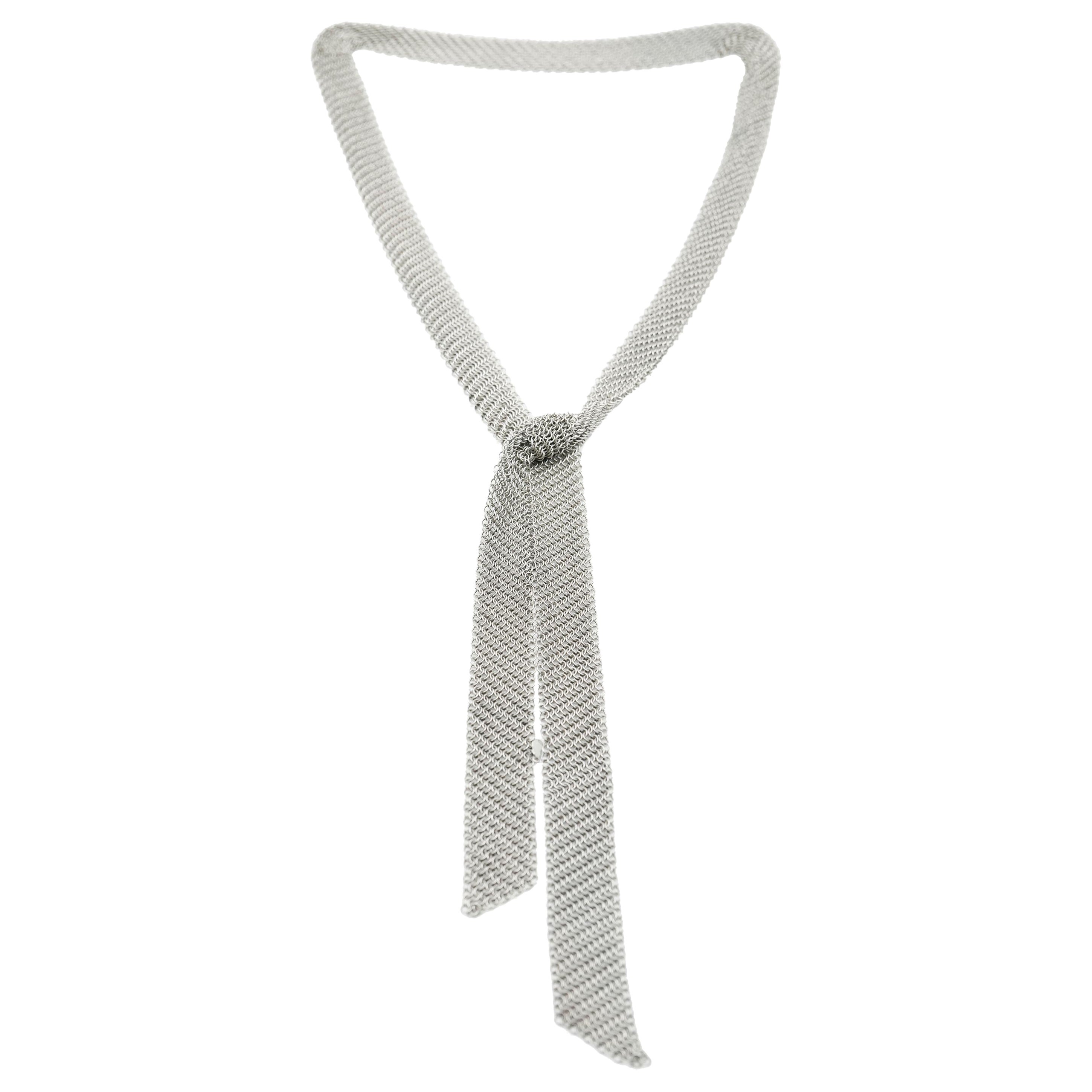 Tiffany & Co. Elsa Peretti, collier écharpe vintage en argent sterling