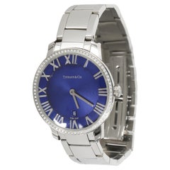 Tiffany & Co. Atlas 2-Hand 34876193 Damenuhr in Edelstahl 0,14 CTW