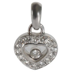 Chopard Happy Diamonds Heart Pendant in 18k White Gold 0.25 CTW
