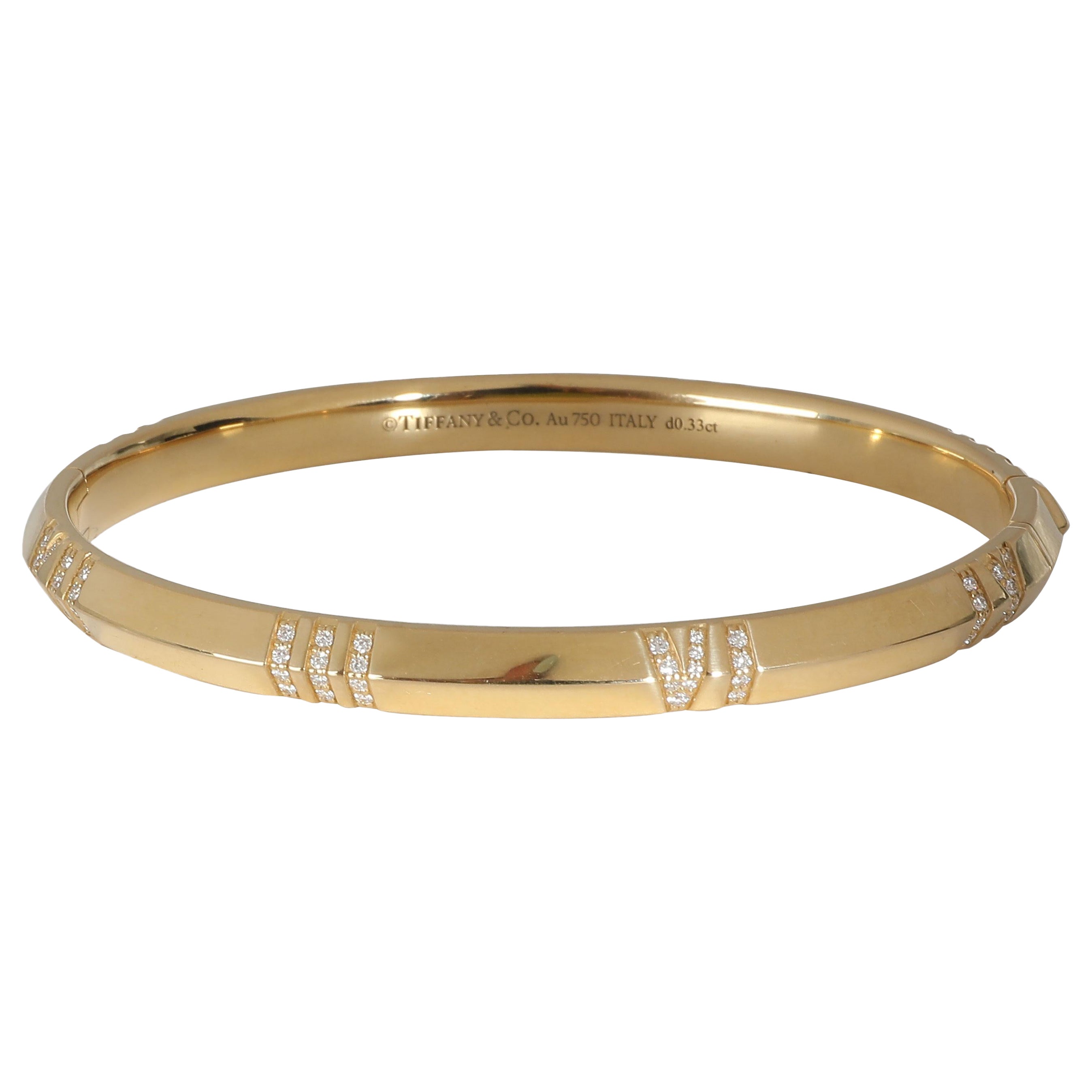 Tiffany & Co. Atlas-Armband aus 18 Karat Gelbgold 0,33 Karat