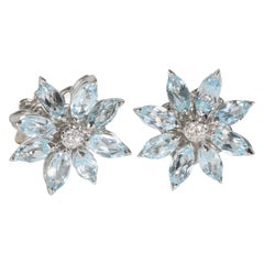 Asprey Topaz Earring in 18k White Gold 0.09 CTW