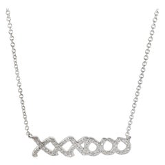 Tiffany & Co. Paloma Picasso Fashion Necklace in 18k White Gold 0.1 CTW