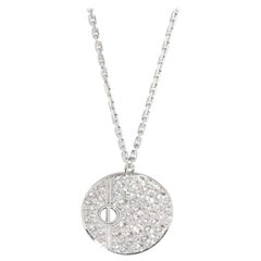 Colgante Amor Cartier Diamante y Cerámica Negra (Oro Blanco)