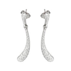 Tiffany & Co. Elsa Peretti Teardrop Diamond Drop Earrings in Platinum 0.75 CTW