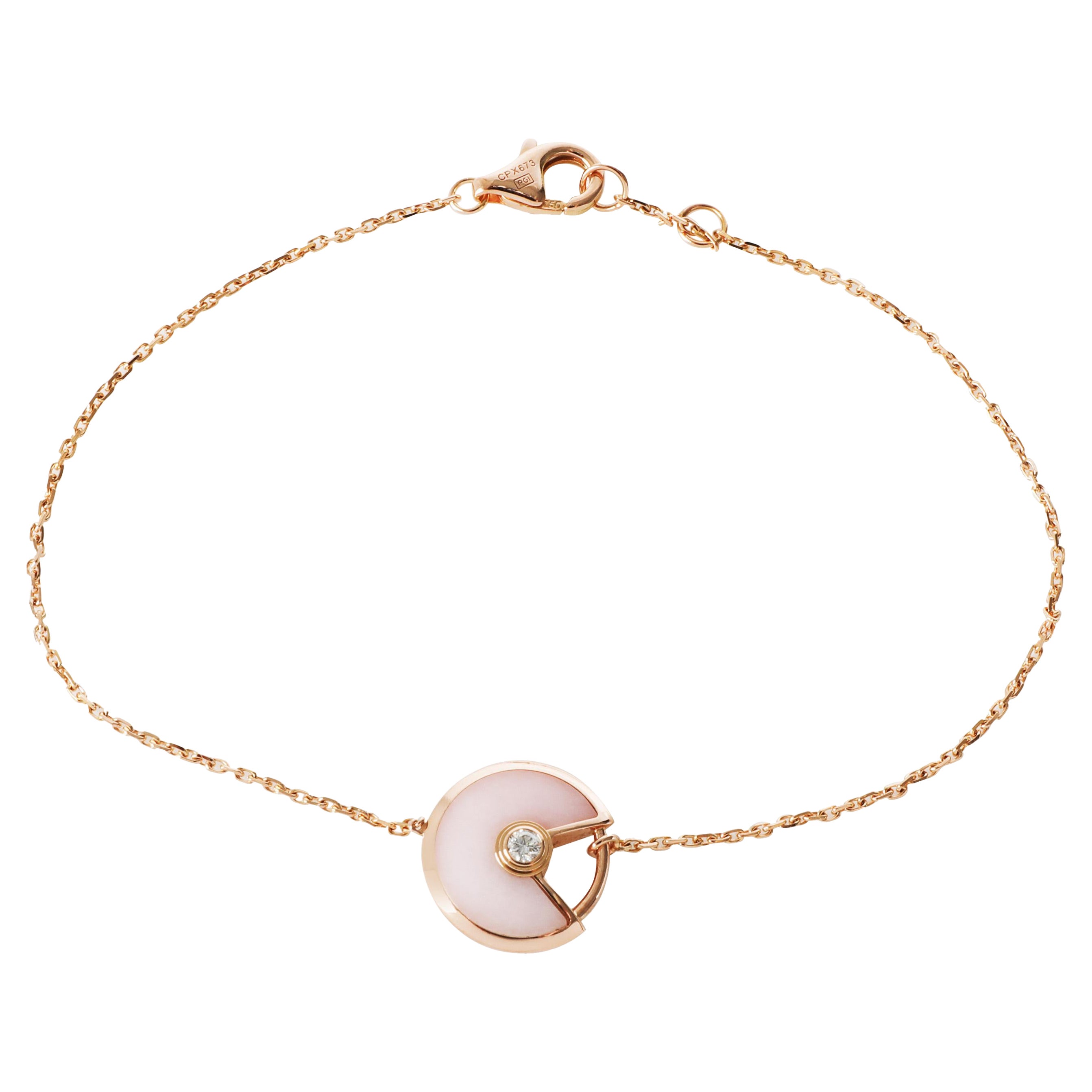 日本未入荷【Cartier】Amulette de Cartier bracelet Cartier 18k White Gold Amulette de Cartier Bracelet XS
